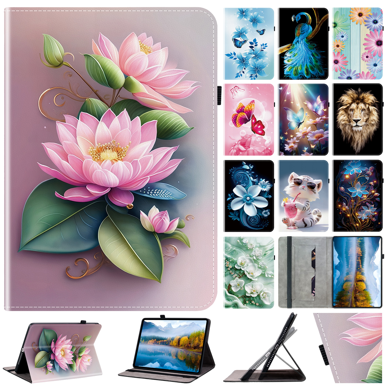 Lenovo Tablet M10 Accessories - Funda de cuero para Lenovo Tab