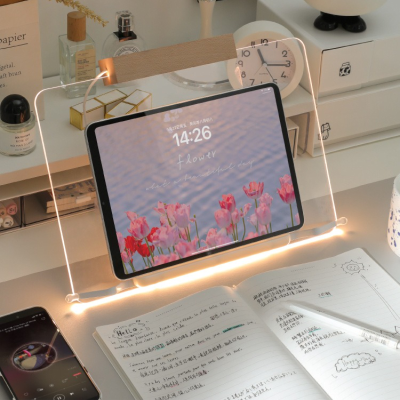 Tablet Stand Accessories - Soporte de lectura transparente acrílico, soporte