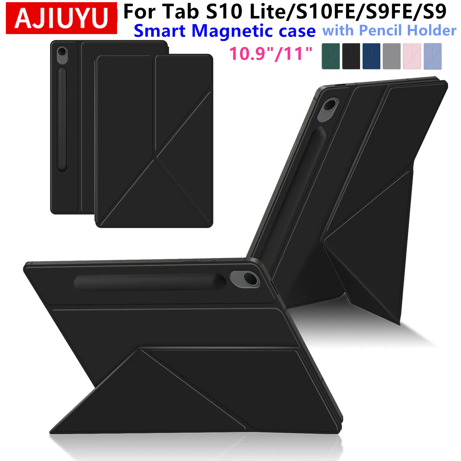 Samsung Tablet S9 Accessories - Funda Magnética con Soporte para Lápiz