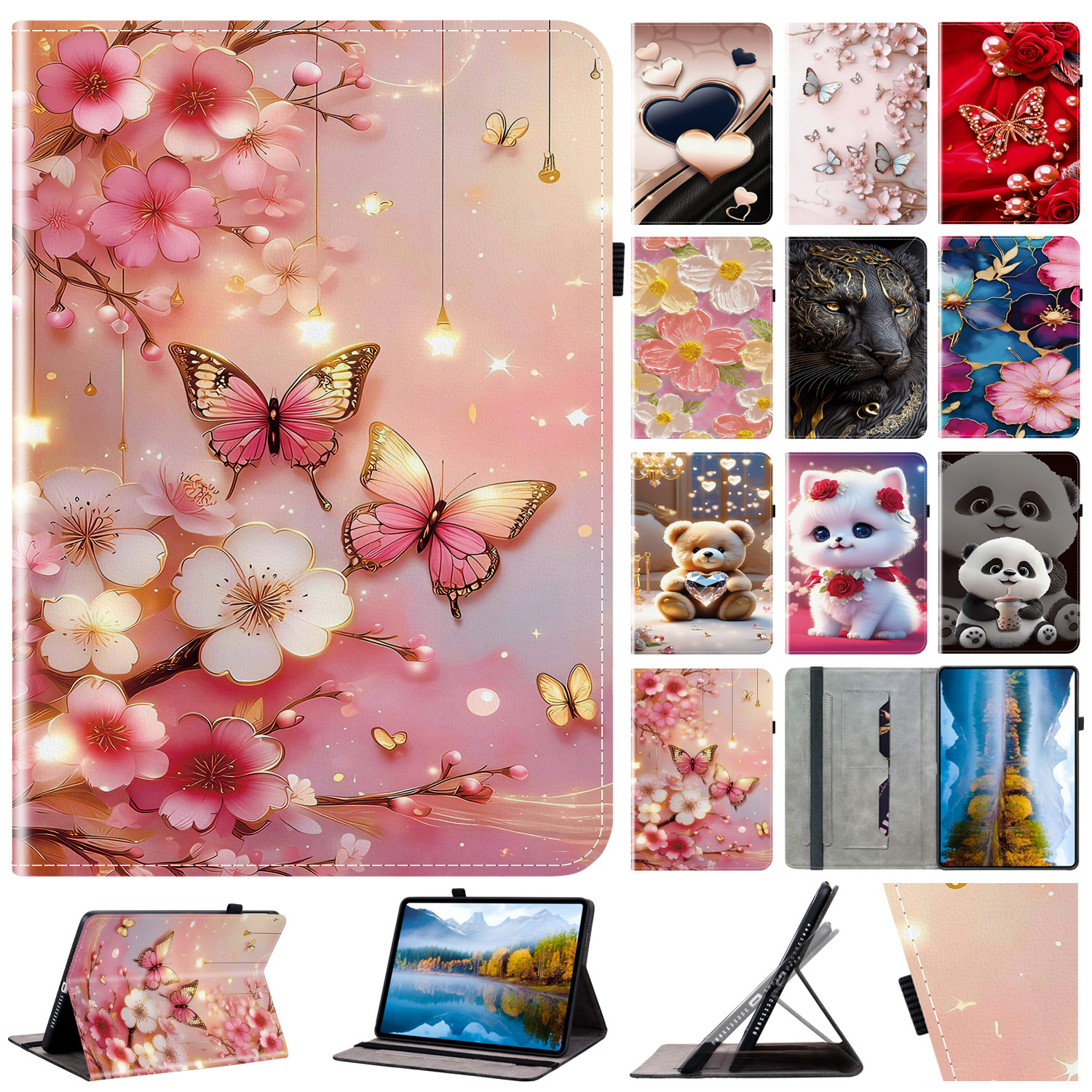 Lenovo Tablet M10 Accessories - Funda de cuero para Lenovo Tab
