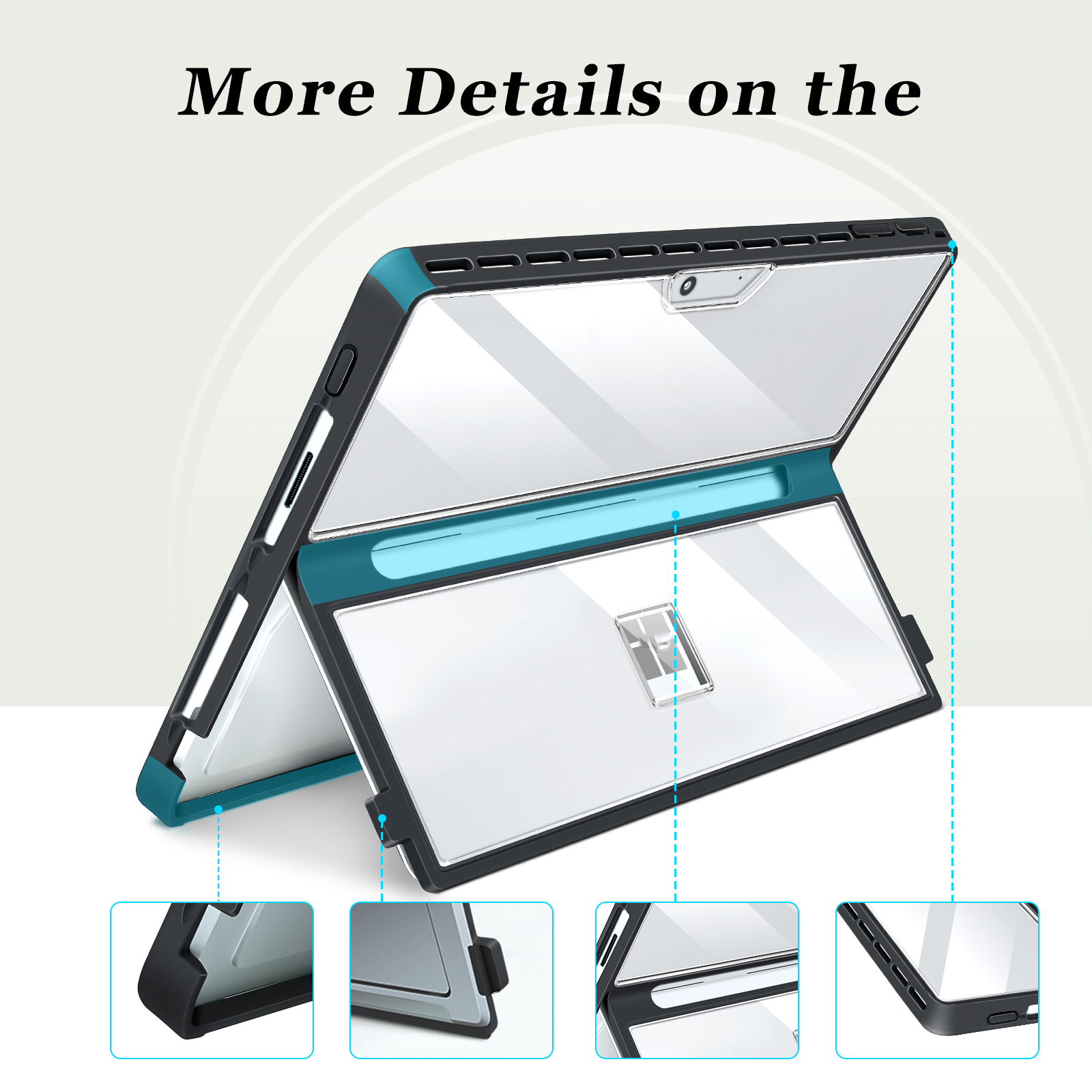 Microsoft Tablet Accessories - Funda resistente todo en uno para