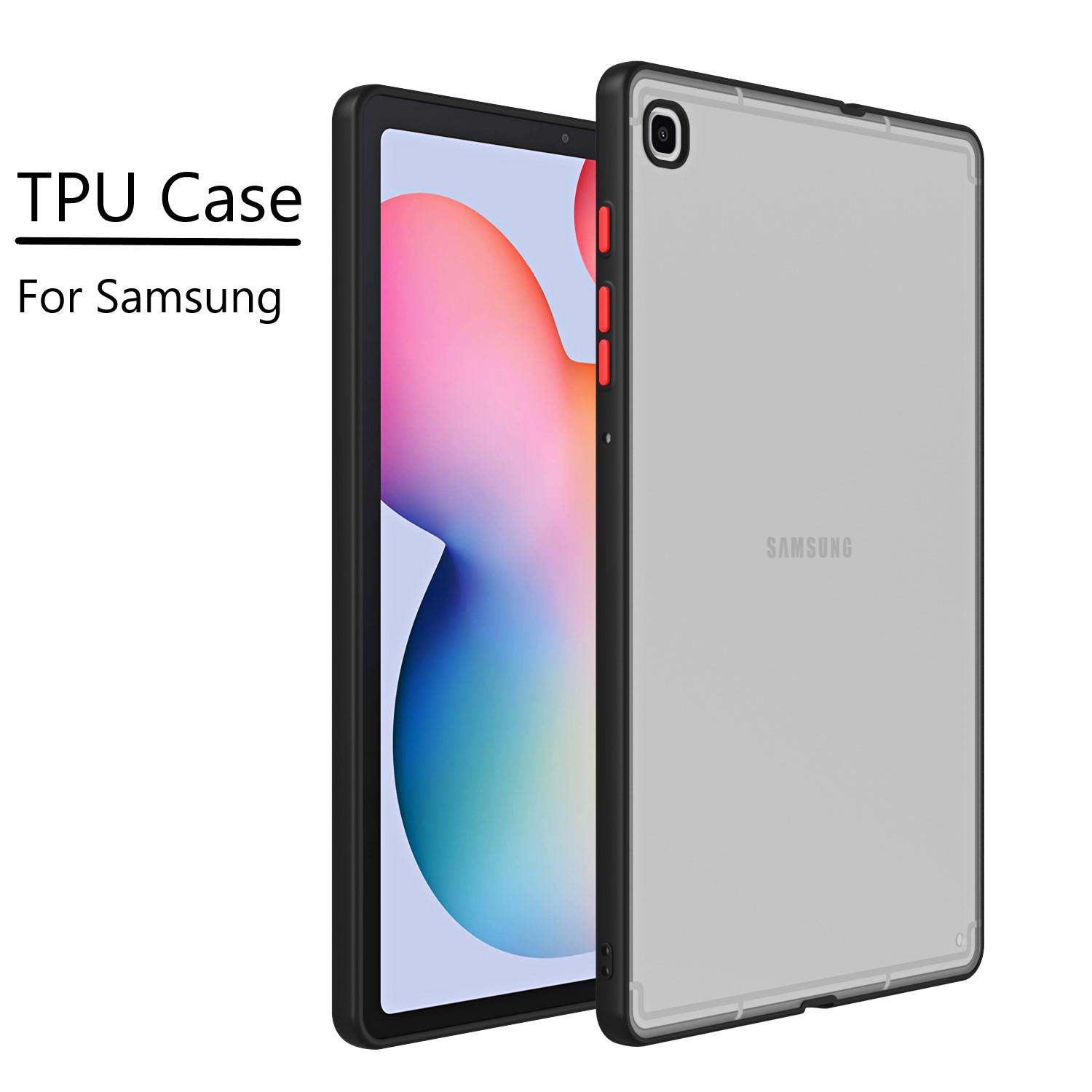 Samsung Tablet S9 Accessories - Funda trasera suave de TPU para