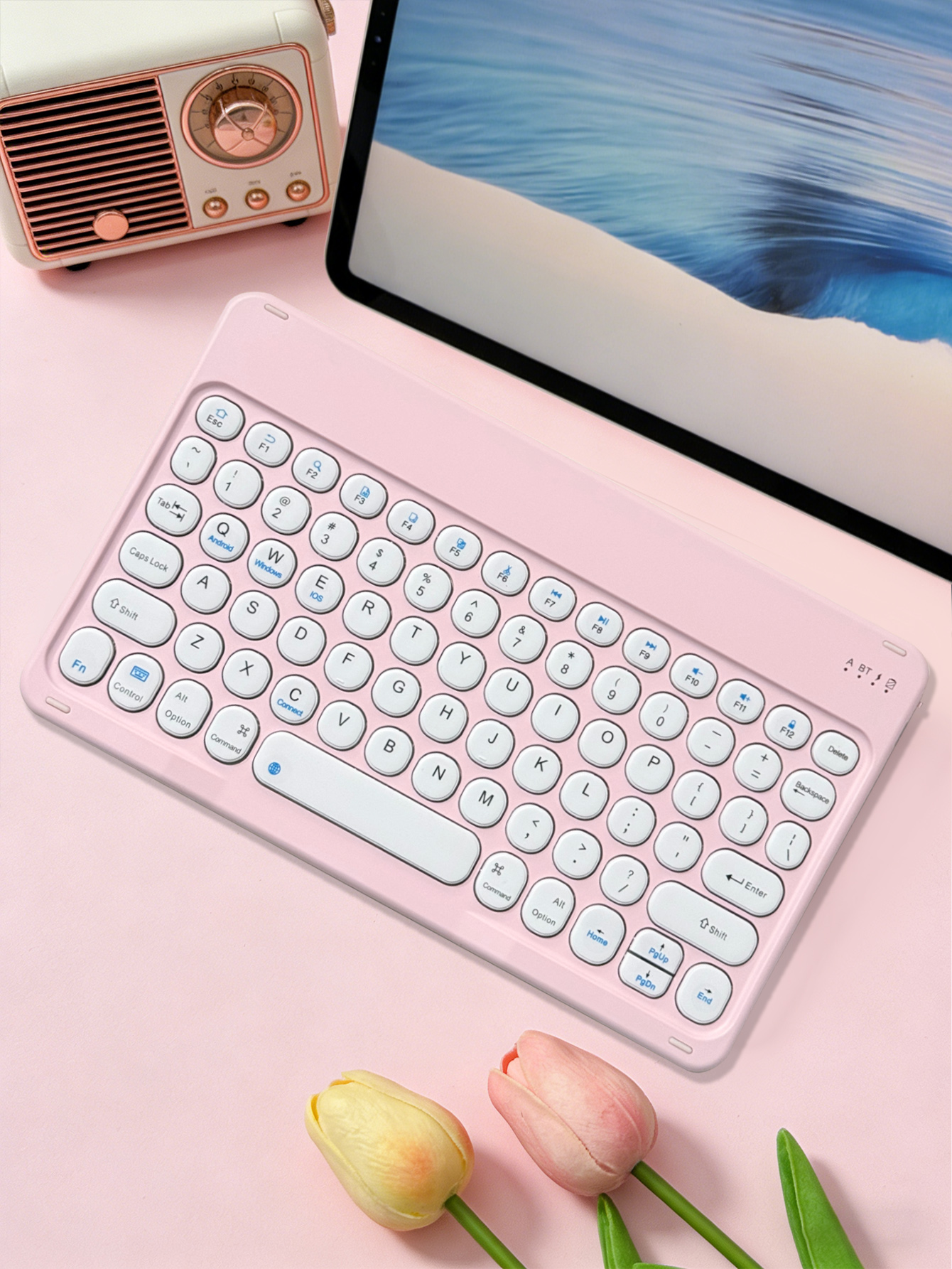 Boox Tablet Accessories - Mini teclado inalámbrico Retro silencioso de