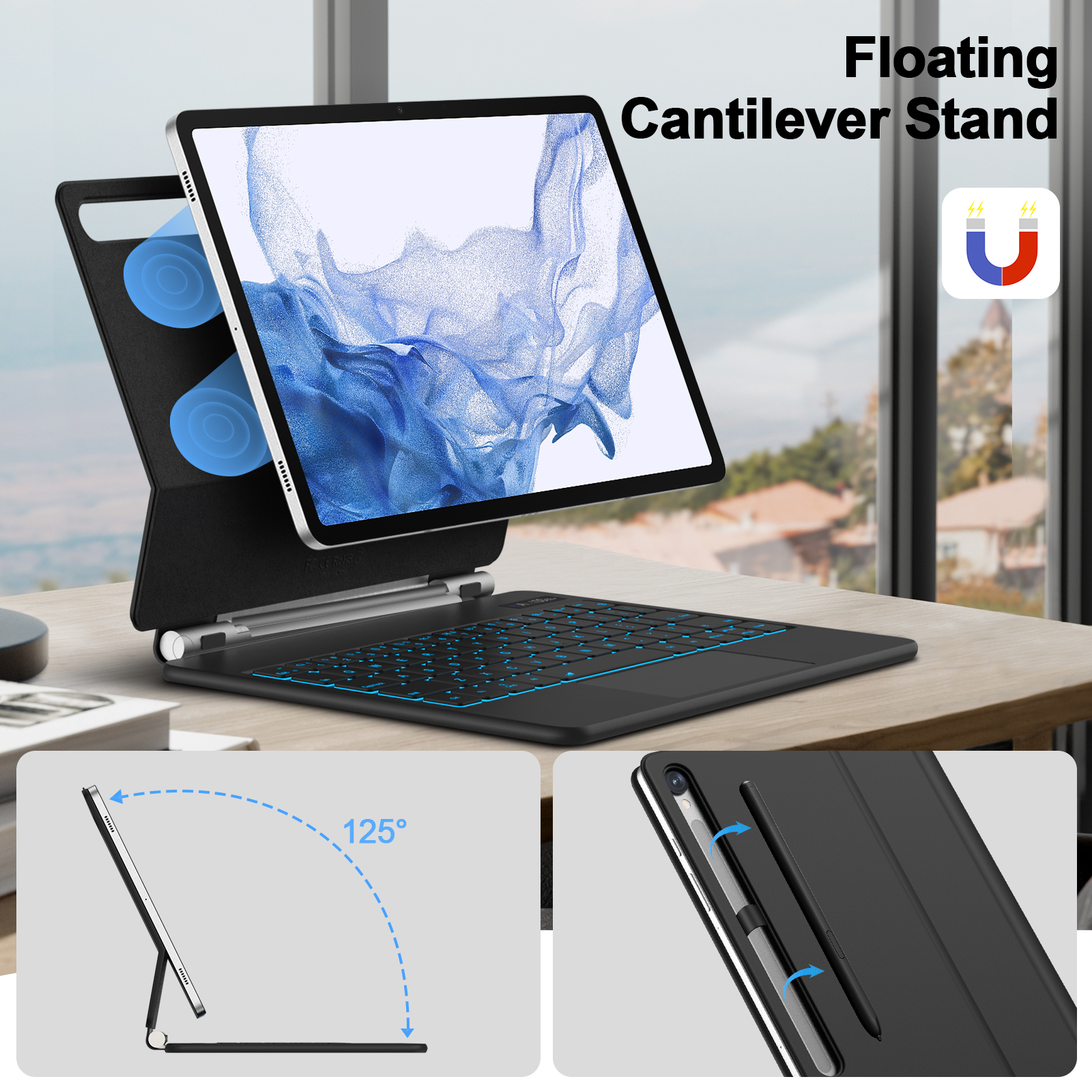 Teclado mágico para Samsung Ga - Lenovo Tablet M11 Accessories reseña y precio