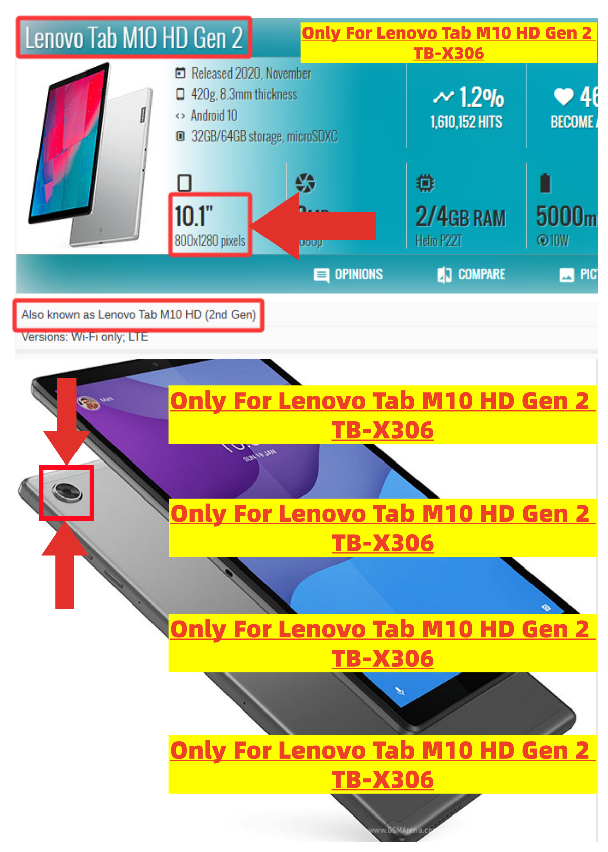 Para Lenovo Tab M10 HD 2. a ge - Lenovo Tablet M10 Accessories reseña y precio