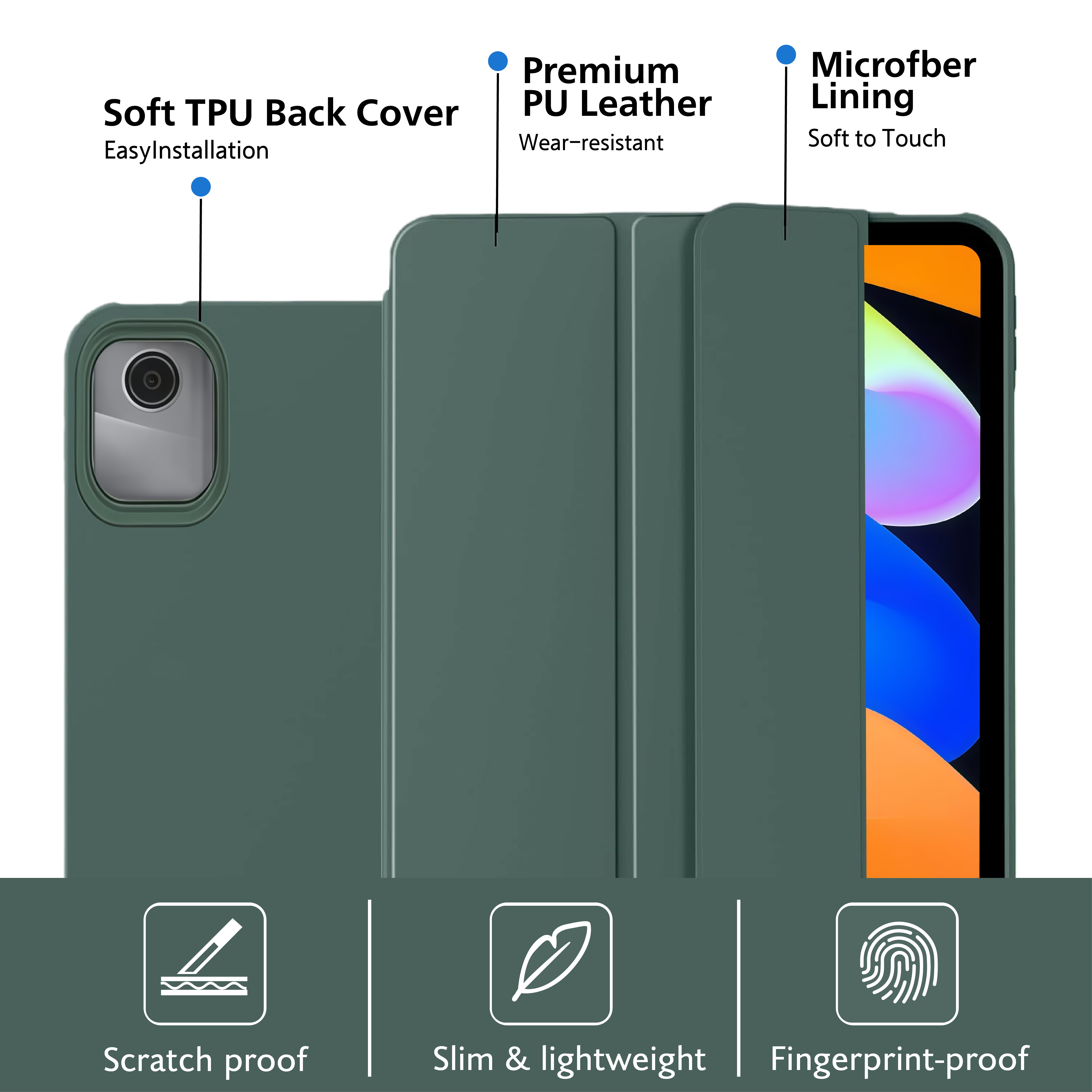 Funda con tapa triple para Len - Lenovo Tablet M11 Accessories reseña y precio