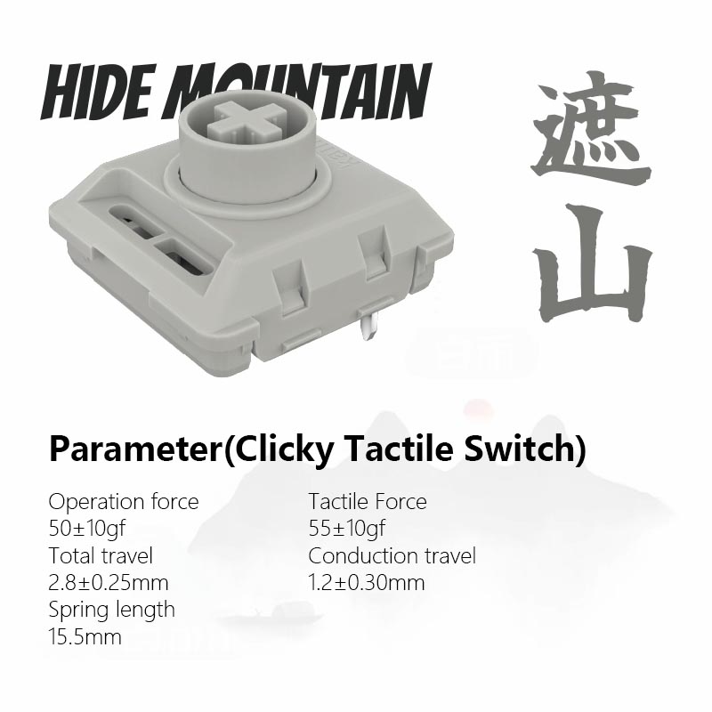 Kailh POM Hide Mountain perfil - Tablet Accessories Uk reseña y precio