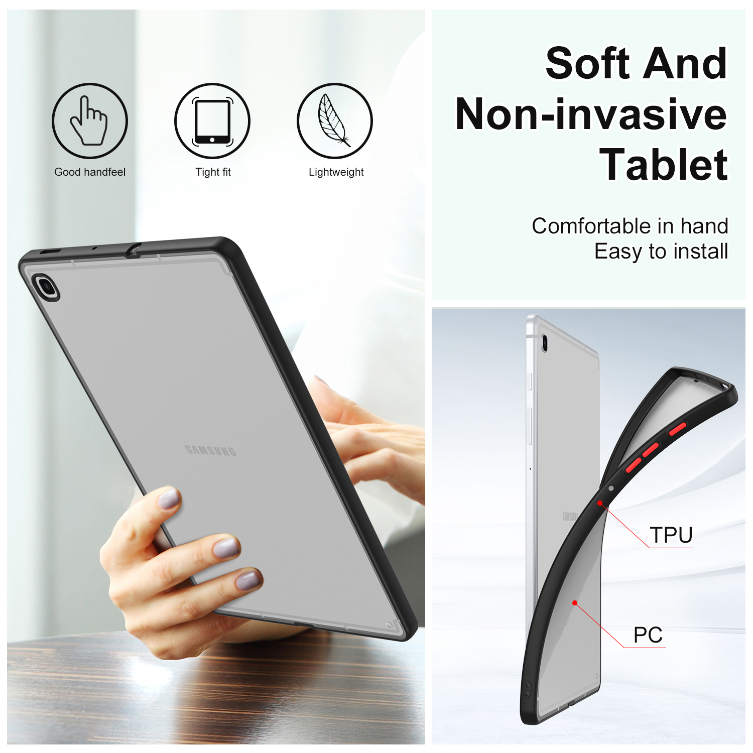 Funda trasera suave de TPU par - Samsung Tablet S9 Accessories reseña y precio