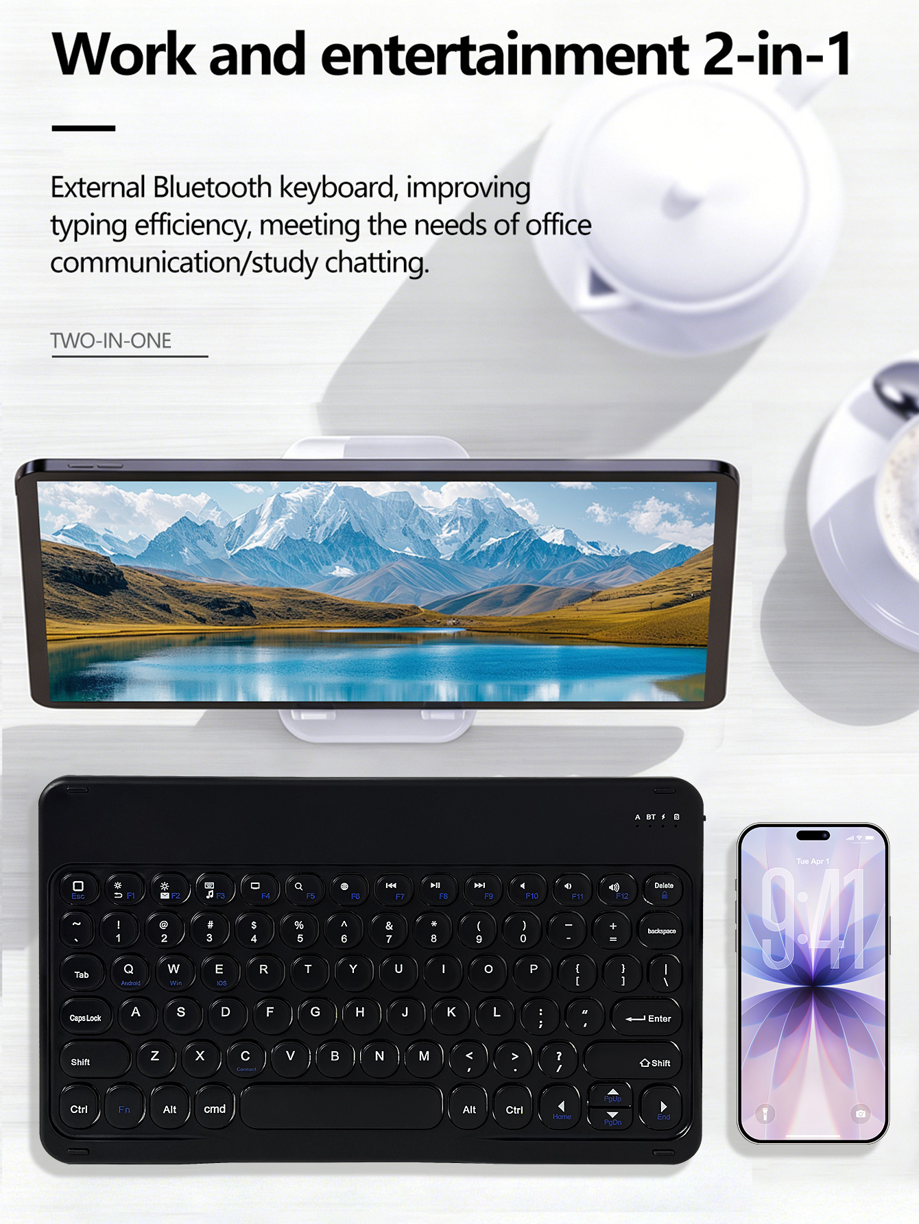 Mini teclado inalámbrico Retro - Boox Tablet Accessories reseña y precio